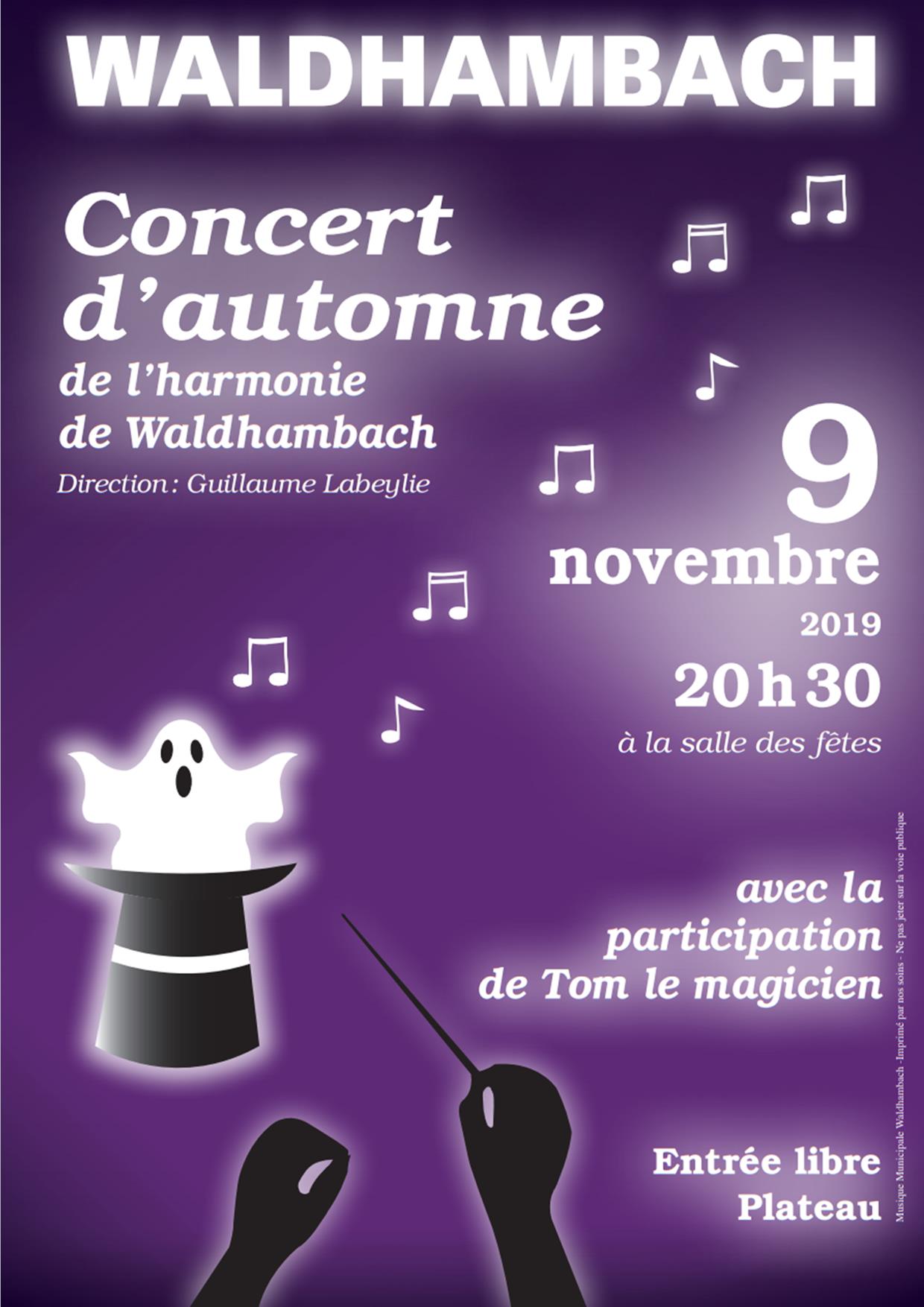 Concert magique le 9 novembre